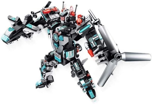 Boxgear 25-in-1 Building Bricks Set - 577 Pieces, 24 Plane Models, 1 Battle Robot - Educational STEM Toys for Boys